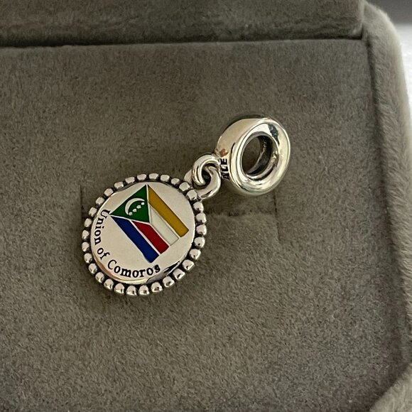Pandora Union of Comoros Flag Heart Charm - Picture 3 of 4